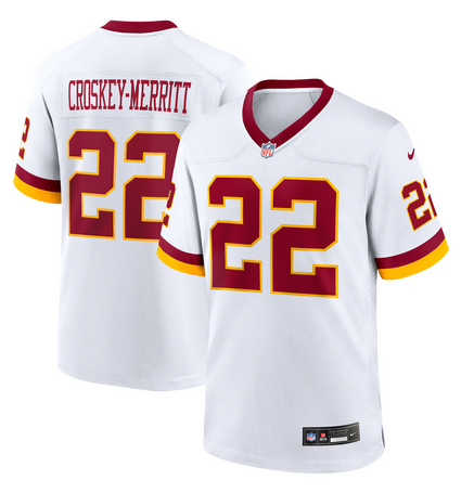 Men Washington Commanders #22 Croskey Merritt white Nike NFL 2026 Alternate Game Jersey 04170090->washington commanders->NFL Jersey